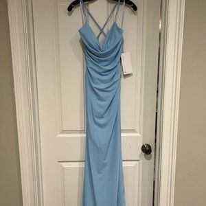Cloud Blue Long Prom Dress